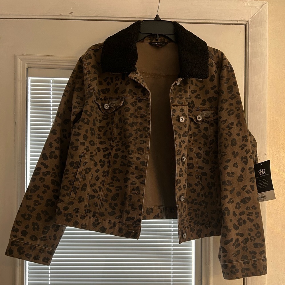 Rock and Republic leopard denim jacket
